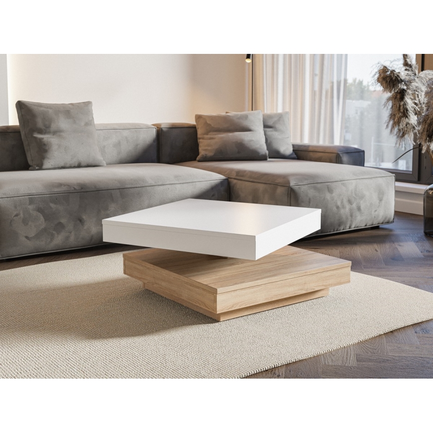 Tafel TIMO wit/sonoma eik