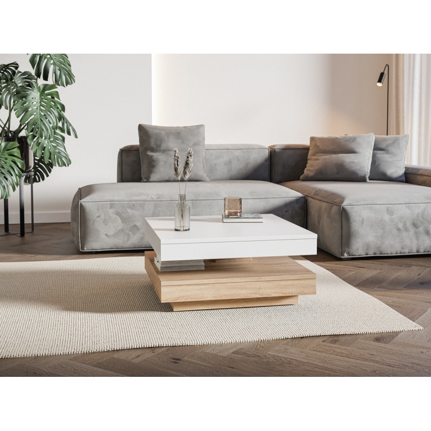 Tafel TIMO wit/sonoma eik