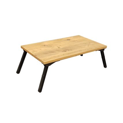 Tafel voor op Bed GUSTO 24,5x60 cm beige/zwart