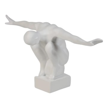 Tafeldecoratie 19,5x16x38,5 cm hars/wit