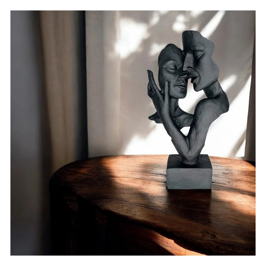 Tafeldecoratie 29x9x17 cm hars/zwart