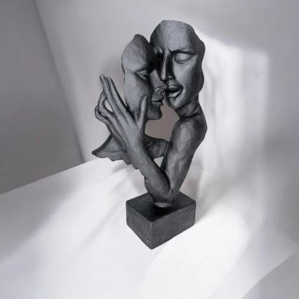 Tafeldecoratie 29x9x17 cm hars/zwart