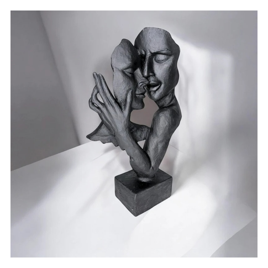 Tafeldecoratie 29x9x17 cm hars/zwart