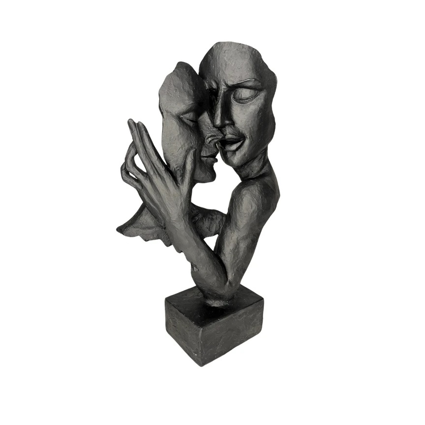 Tafeldecoratie 29x9x17 cm hars/zwart