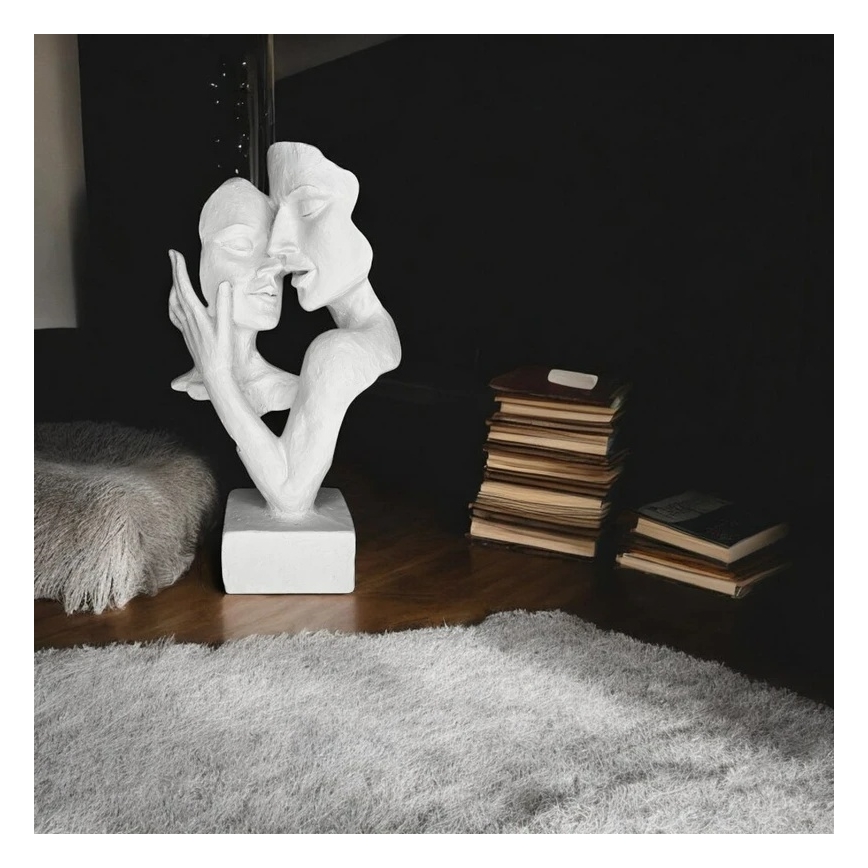 Tafeldecoratie 29x9x17 cm kunsthars/wit
