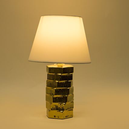 Tafellamp 1xE14/40W/230V wit/goud