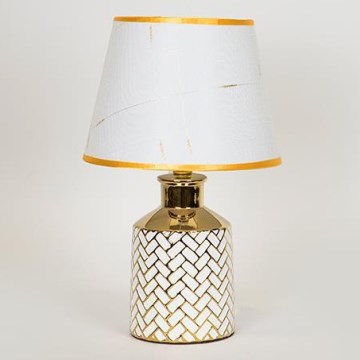Tafellamp 1xE14/40W/230V wit/goud