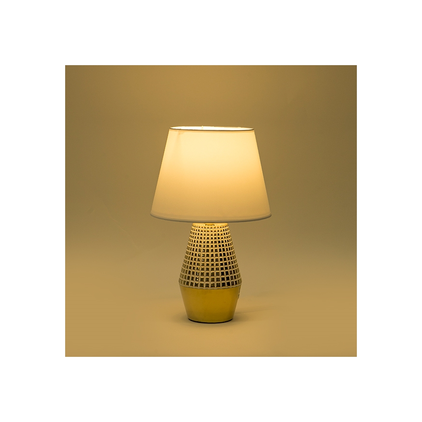 Tafellamp 1xE14/40W/230V wit/goud