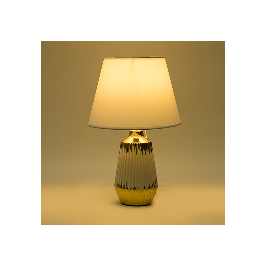 Tafellamp 1xE14/40W/230V wit/goud