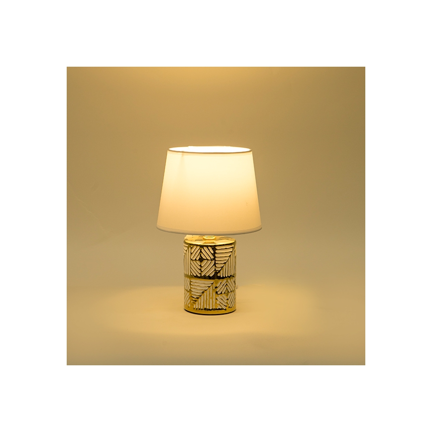 Tafellamp 1xE14/40W/230V wit/goud