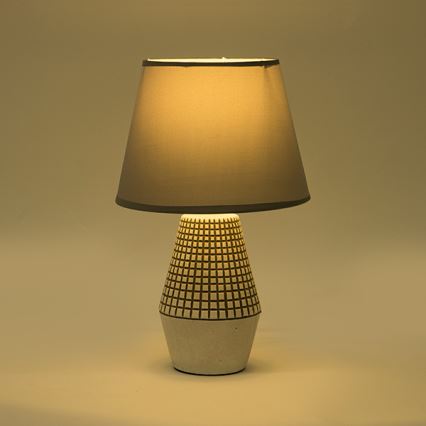 Tafellamp 1xE14/40W/230V wit/grijs