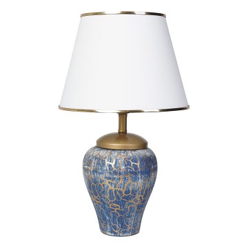 Tafellamp 1xE27/40W/230V blauw/goud