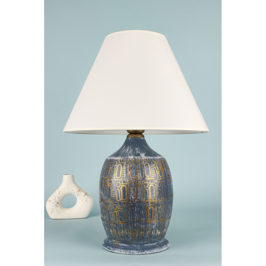 Tafellamp 1xE27/40W/230V blauw/goud