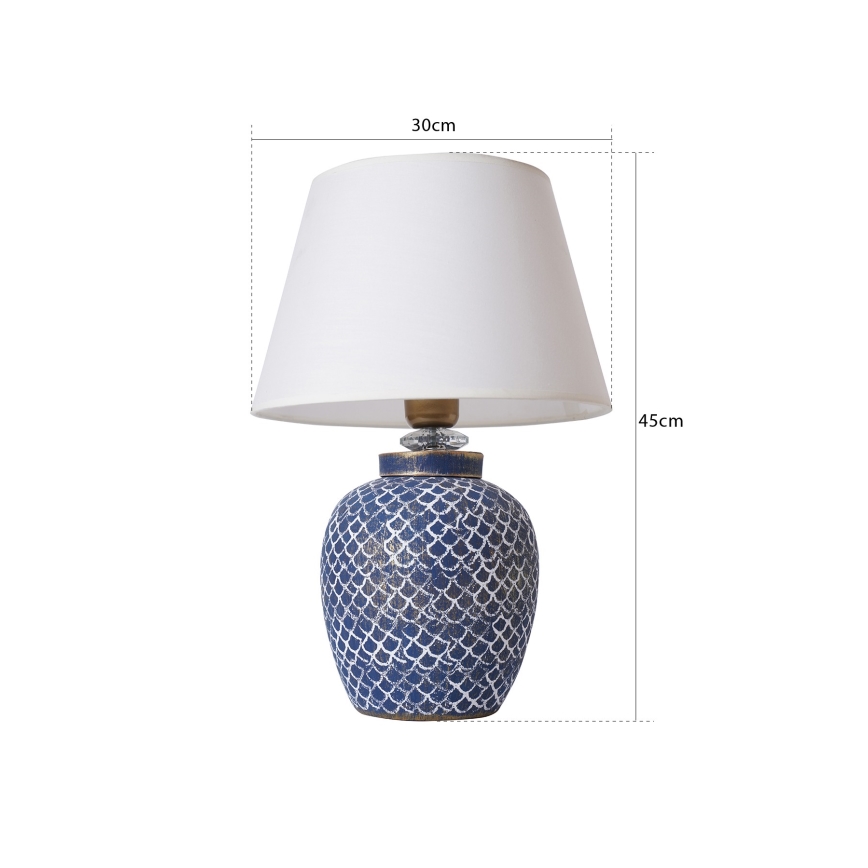 Tafellamp 1xE27/40W/230V blauw