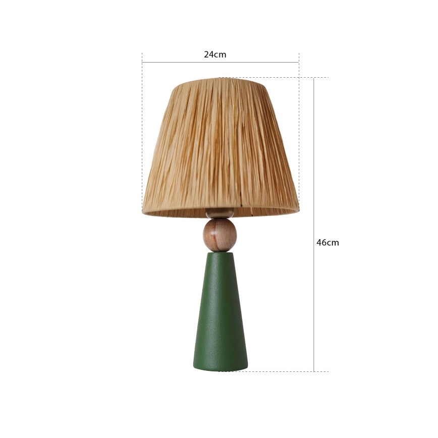 Tafellamp 1xE27/40W/230V bruin/groen