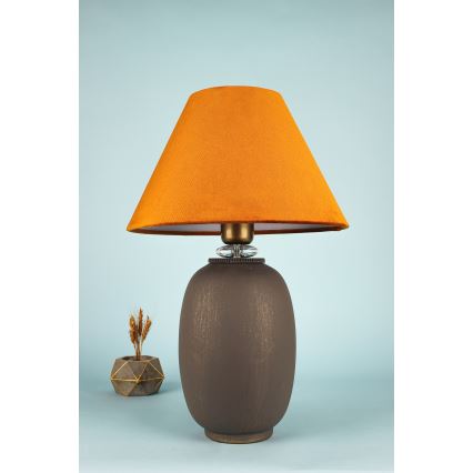 Tafellamp 1xE27/40W/230V bruin/oranje