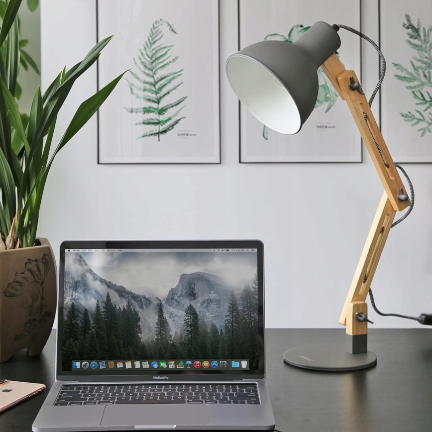 Tafellamp 1xE27/40W/230V grijs