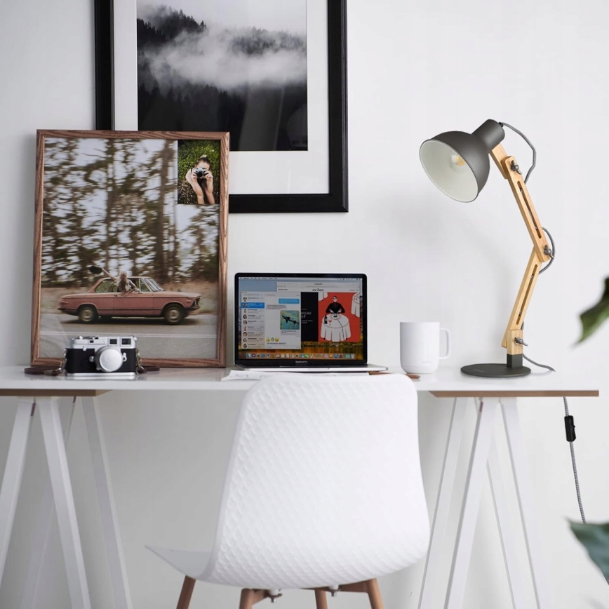 Tafellamp 1xE27/40W/230V grijs