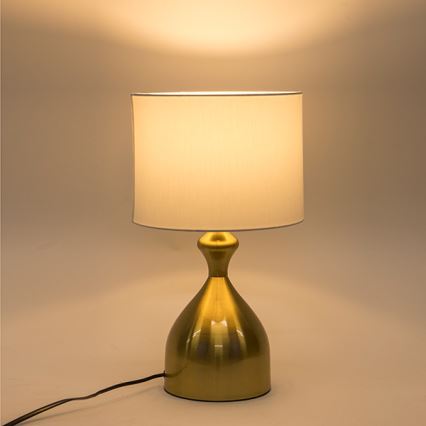 Tafellamp 1xE27/40W/230V wit/goud