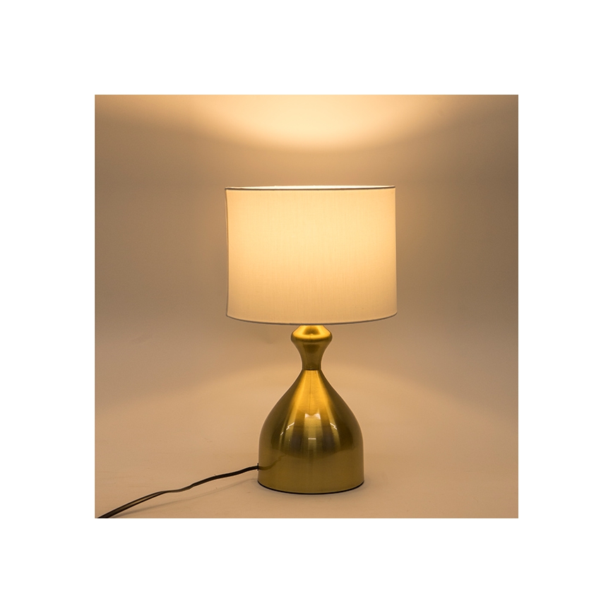 Tafellamp 1xE27/40W/230V wit/goud