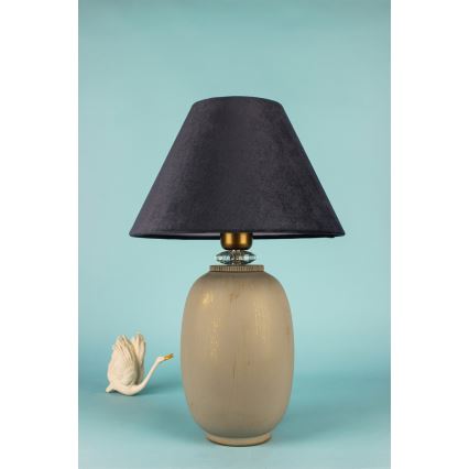 Tafellamp 1xE27/40W/230V zwart/beige