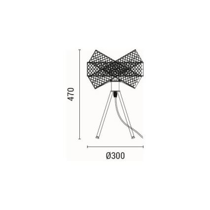 Tafellamp 1xE27/40W/230V zwart
