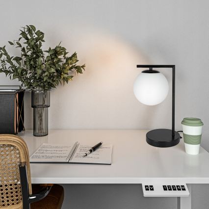 Tafellamp 1xE27/40W/230V zwart/wit