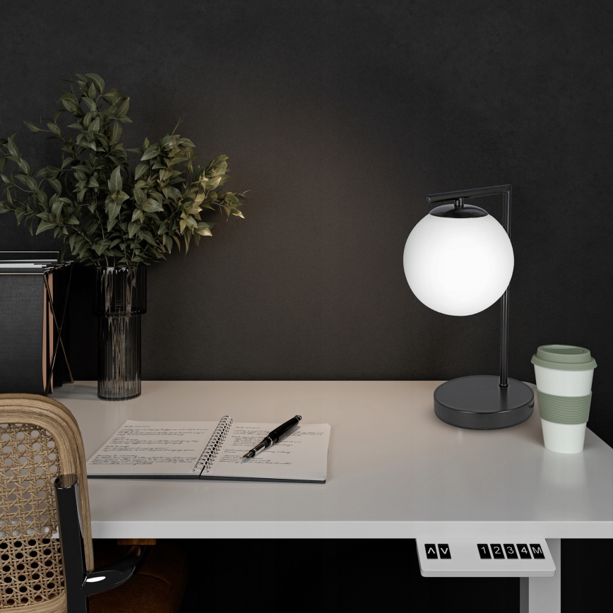 Tafellamp 1xE27/40W/230V zwart/wit