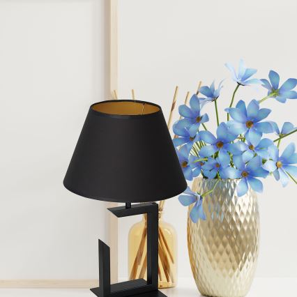 Tafellamp 1xE27/60W/230V 45 cm zwart/gouden