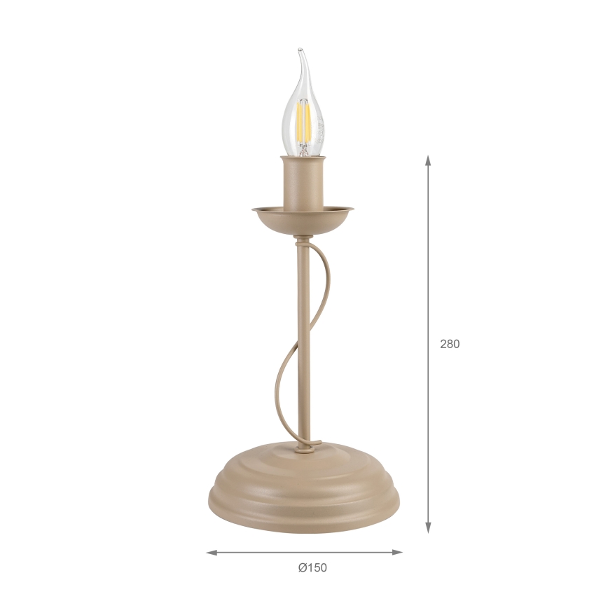 Tafellamp ANTON 1xE14/60W/230V beige