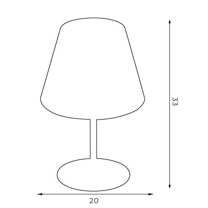 Tafellamp ARDEN 1xE27/60W/230V diameter 20 cm zwart/wit