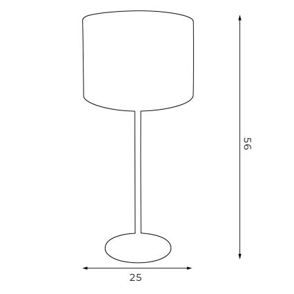 Tafellamp ARDEN 1xE27/60W/230V diameter 25 cm zwart/wit