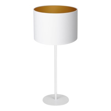 Tafellamp ARDEN 1xE27/60W/230V Ø 25 cm wit/goud