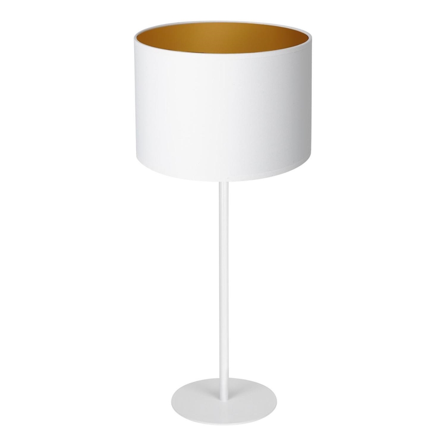 Tafellamp ARDEN 1xE27/60W/230V Ø 25 cm wit/goud