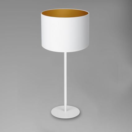 Tafellamp ARDEN 1xE27/60W/230V Ø 25 cm wit/goud