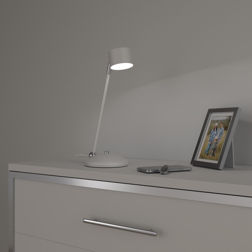 Tafellamp ARENA 1xGX53/11W/230V wit/glanzend chroom