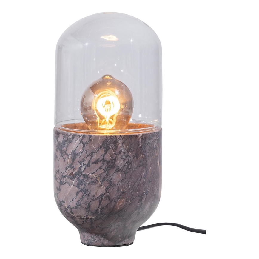 Tafellamp ASEL 1xE27/25W/230V marmer grijs/bruin