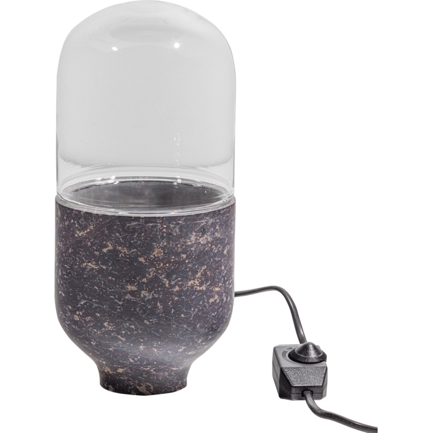 Tafellamp ASEL 1xE27/25W/230V marmer grijs/bruin