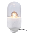 Tafellamp ASEL 1xE27/25W/230V marmer wit