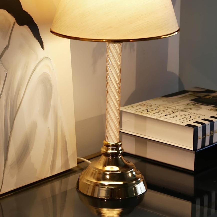 Tafellamp AYD 1xE27/40W/230V beige/goud