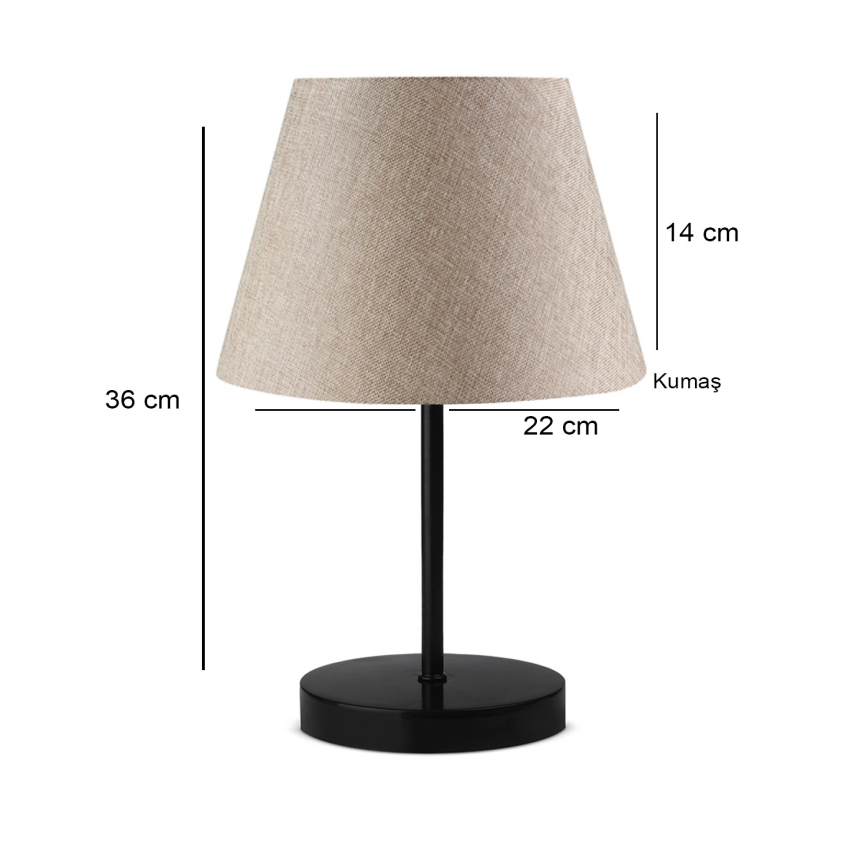 Tafellamp AYD 1xE27/40W/230V beige/zwart