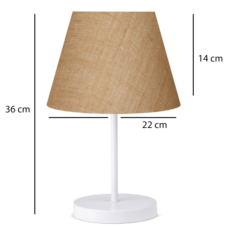 Tafellamp AYD 1xE27/40W/230V bruin/wit