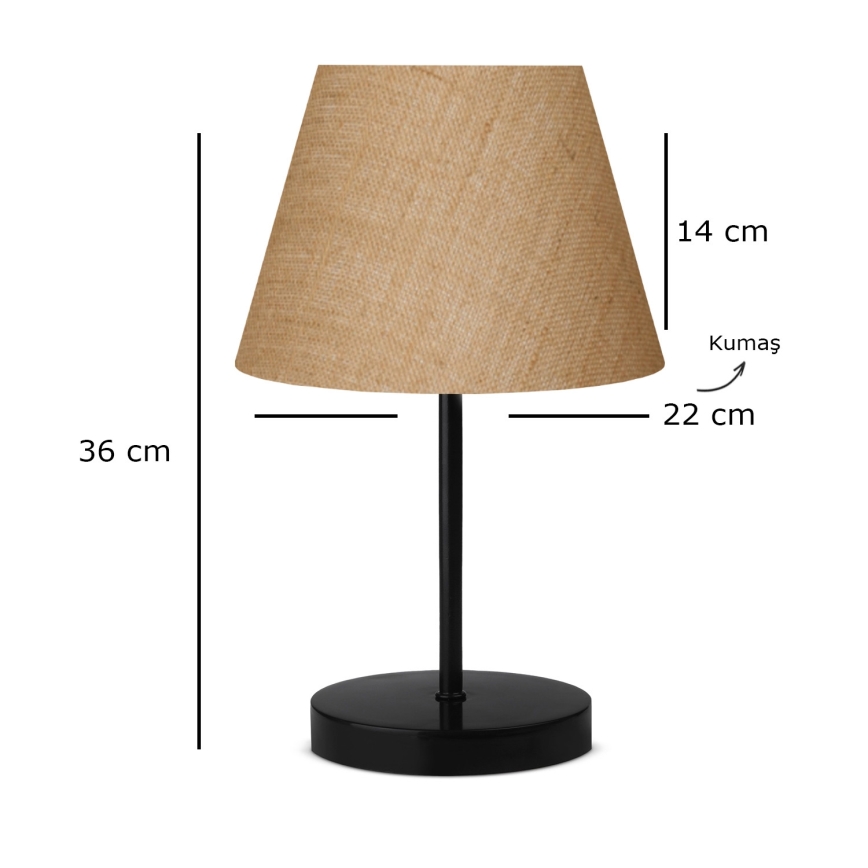 Tafellamp AYD 1xE27/40W/230V bruin/zwart