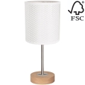Tafellamp BENITA 1xE27/60W/230V 30 cm wit/eiken – FSC gecertificeerd