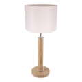 Tafellamp BENITA 1xE27/60W/230V 61 cm crème/eiken