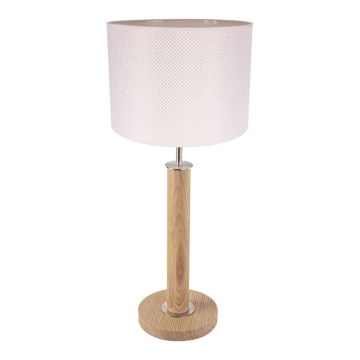 Tafellamp BENITA 1xE27/60W/230V 61 cm crème/eiken