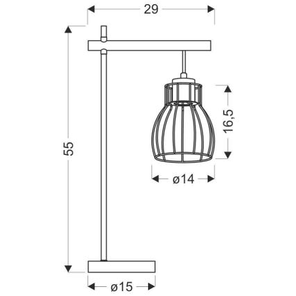 Tafellamp BERNITA 1xE27/60W/230V