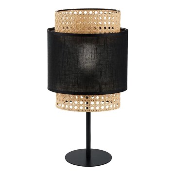 Tafellamp BOHO 1xE27/15W/230V zwart/rotan