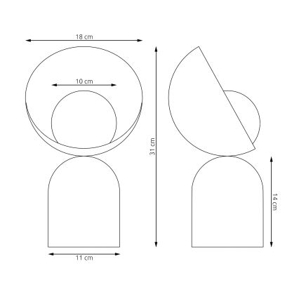 Tafellamp BOTO 1xG9/8W/230V zwart