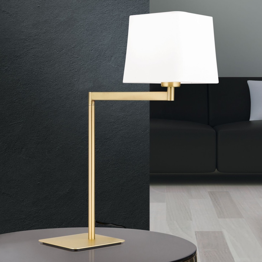 Tafellamp CARLTON 1xE27/40W/230V wit/goud